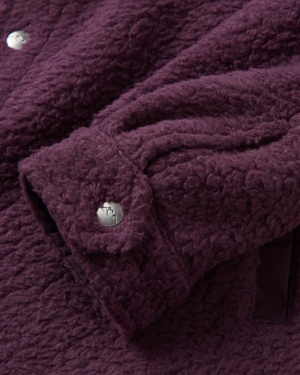 Fleece|Fleece|Passenger Rappel Recycled Sherpa Oversized Shirt Jacket - Deep Plum DeepPlum
