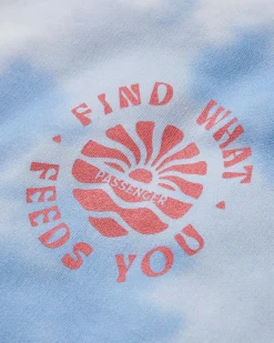 Sweatshirts|Hoodies & Sweatshirts|Passenger Rediscover Organic Cotton Sweatshirt - Tie Dye Cornflower TieDyeCornflower
