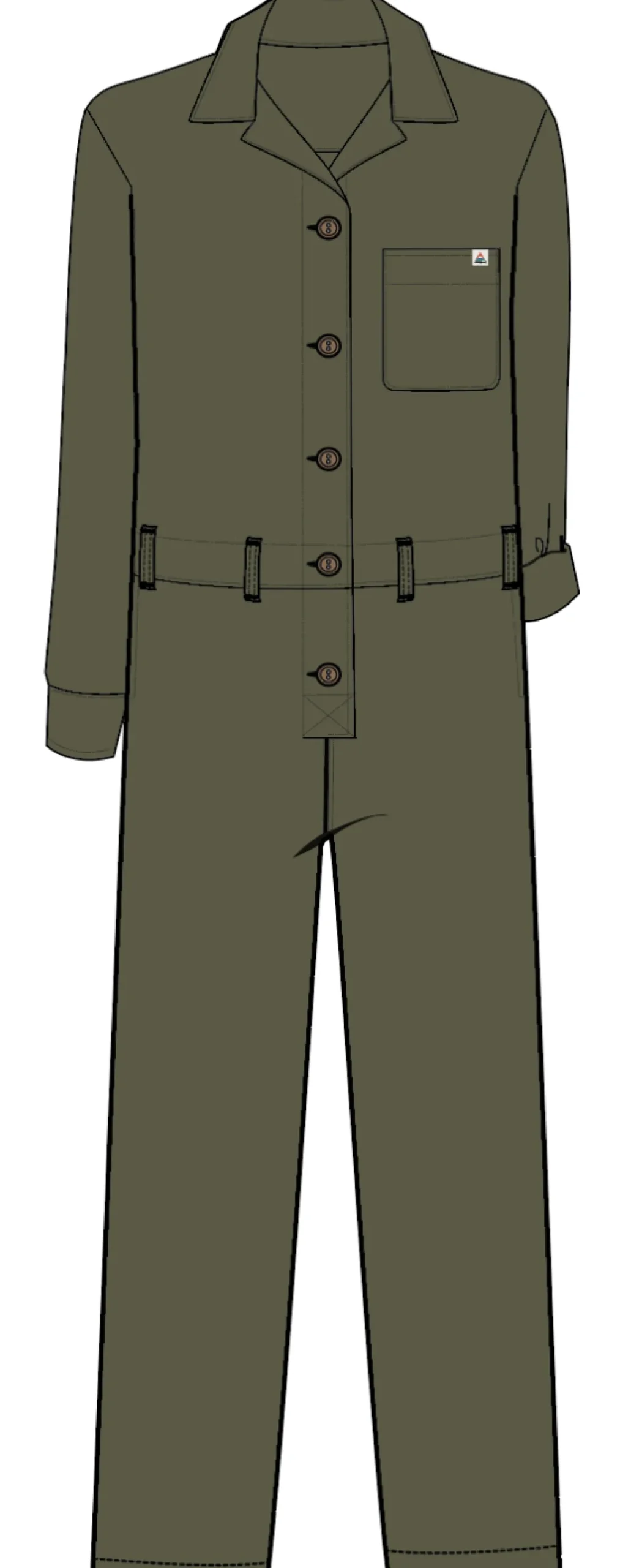 Jumpsuits & Playsuits|Overalls & Pants|Passenger Resonate Organic Cotton Boiler Suit - Khaki