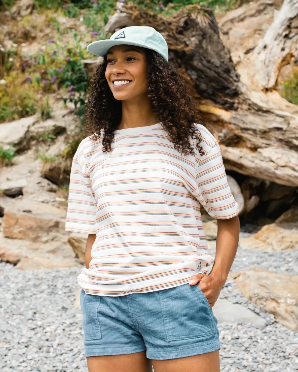 Tops & T-Shirts|Passenger Retro Vibes Organic Cotton T-Shirt - Retro Stripe RetroStripe