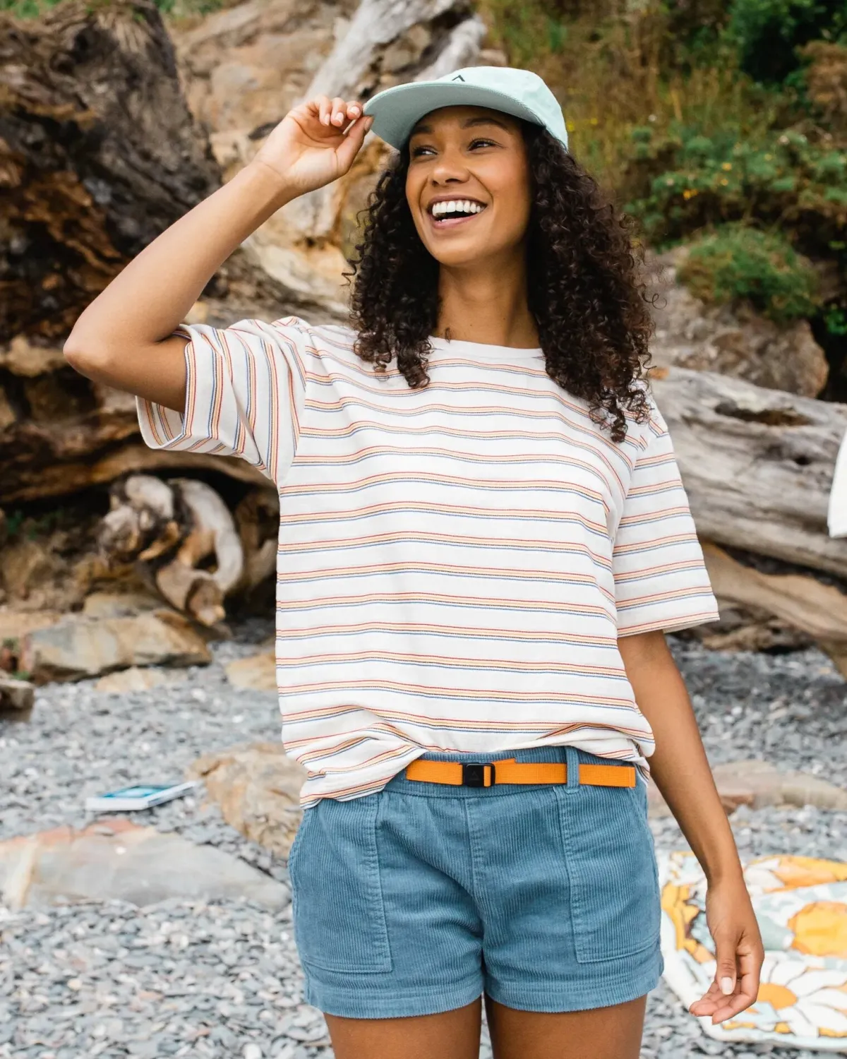 Tops & T-Shirts|Passenger Retro Vibes Organic Cotton T-Shirt - Retro Stripe RetroStripe