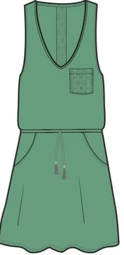 Dresses|Dresses & Skirts|Passenger Rivergate Recycled Cotton Dress - Green Spruce GreenSpruce