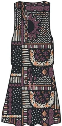 Dresses|Dresses & Skirts|Passenger Rivergate Recycled Cotton Dress - Vintage Patchwork Black/Multi VintagePatchworkBlack/Multi
