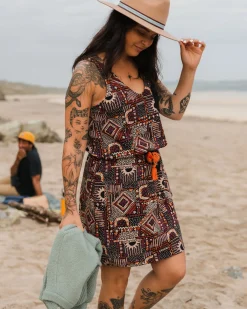 Dresses|Dresses & Skirts|Passenger Rivergate Recycled Cotton Dress - Vintage Patchwork Black/Multi VintagePatchworkBlack/Multi