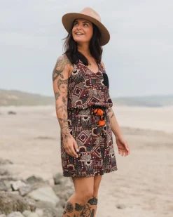 Dresses|Dresses & Skirts|Passenger Rivergate Recycled Cotton Dress - Vintage Patchwork Black/Multi VintagePatchworkBlack/Multi