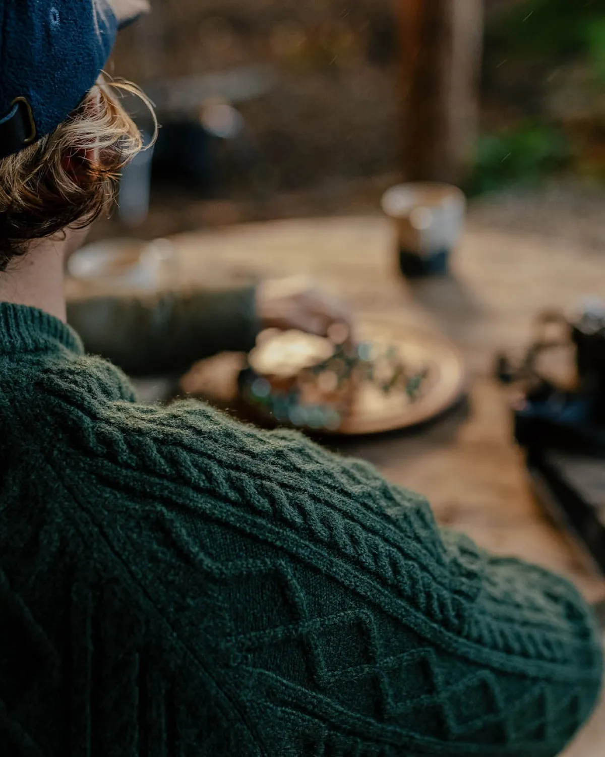 Knitwear|Sweaters|Passenger Sandbar Cable Knitted Sweater - Fir Tree FirTree