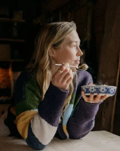Sweaters|Passenger Scenic Recycled Knitted Cardigan - Scenic Deep Plum ScenicDeepPlum