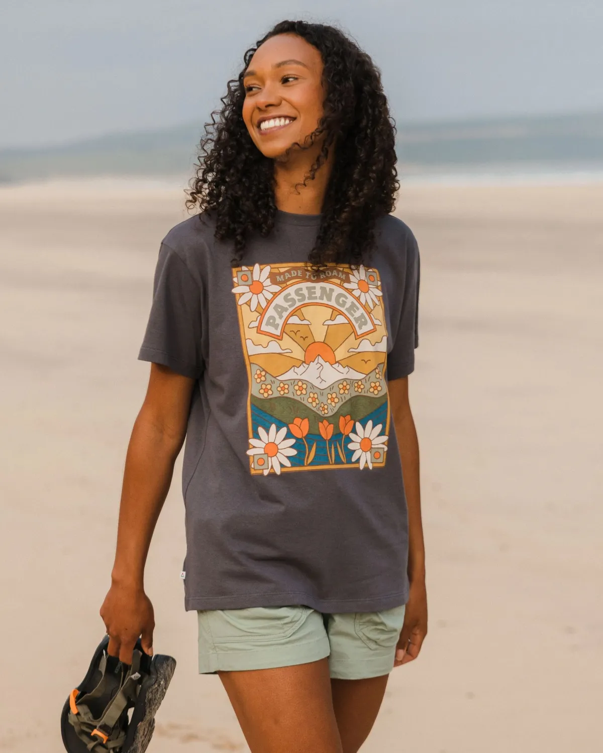 T-Shirts & Tank Tops|Tops & T-Shirts|Passenger Seasonal Recycled Cotton Oversized T-Shirt - Charcoal