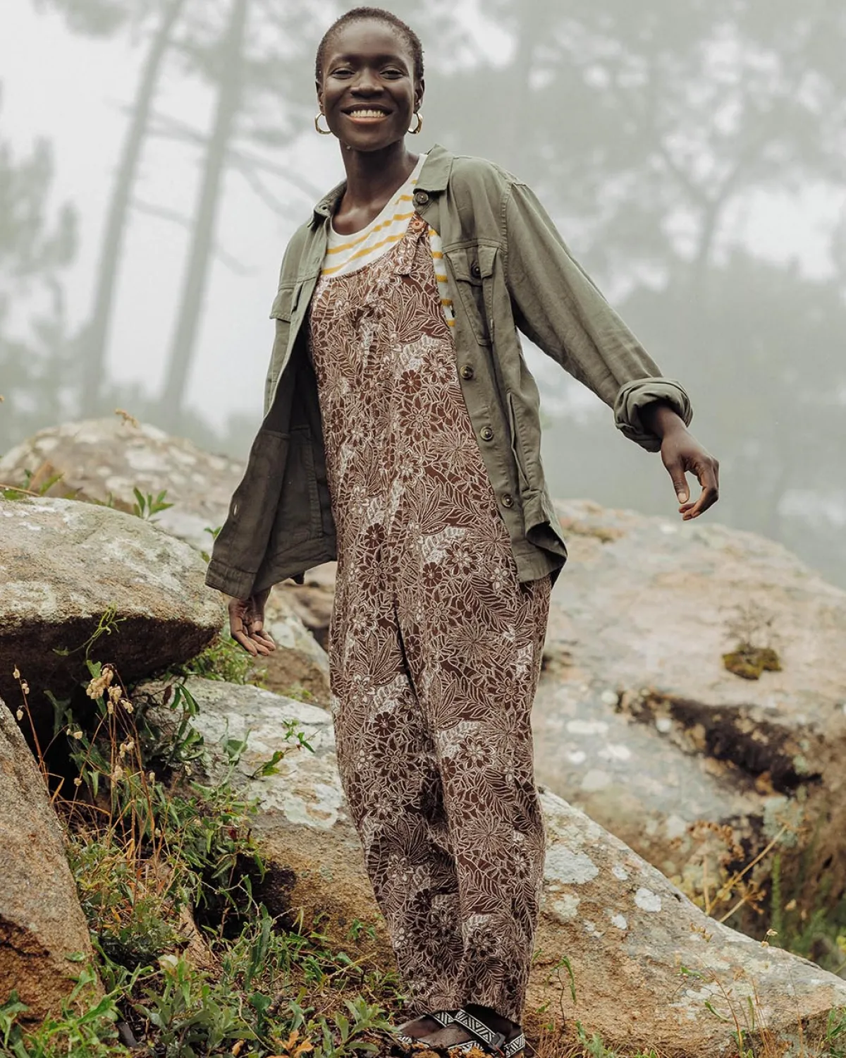 Pants|Passenger Serenity Overalls - Chestnut Floral Pattern ChestnutFloralPattern