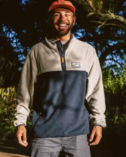 Fleece|Fleece|Passenger Set Off Recycled Polar Quarter Zip Fleece - Oatmeal