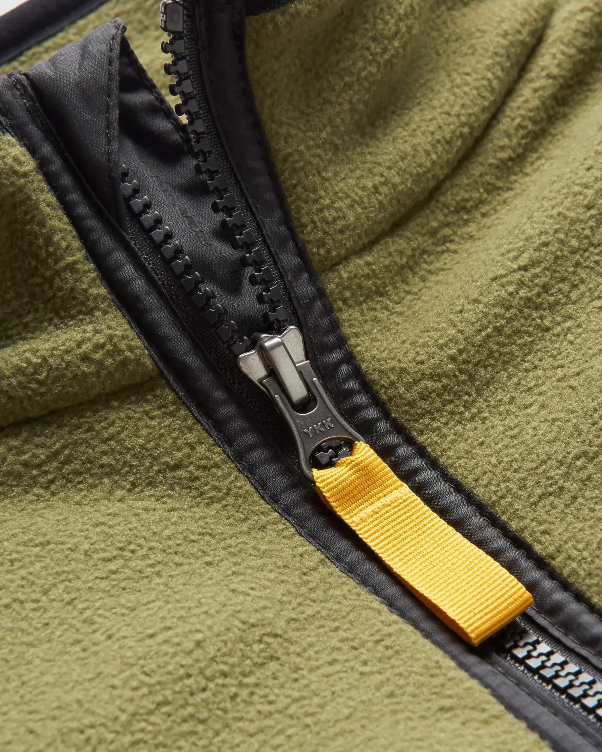 Fleece|Fleece|Passenger Set Off Recycled Polar Quarter Zip Fleece - Khaki