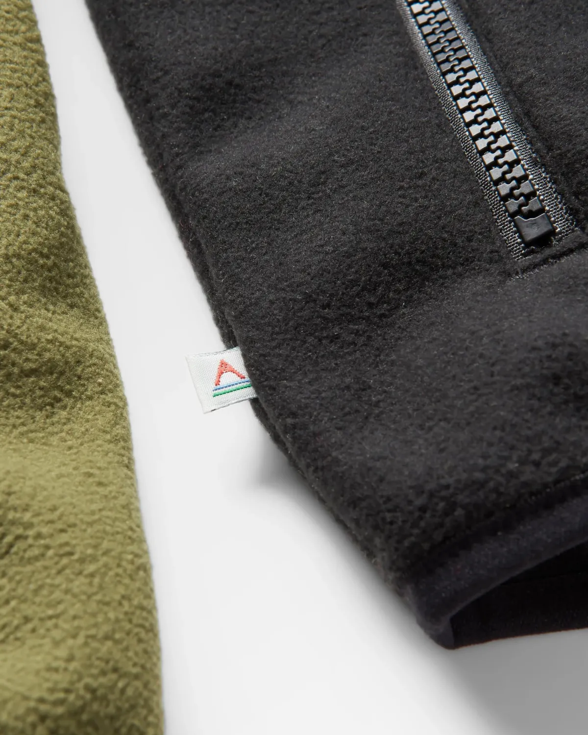 Fleece|Fleece|Passenger Set Off Recycled Polar Quarter Zip Fleece - Khaki