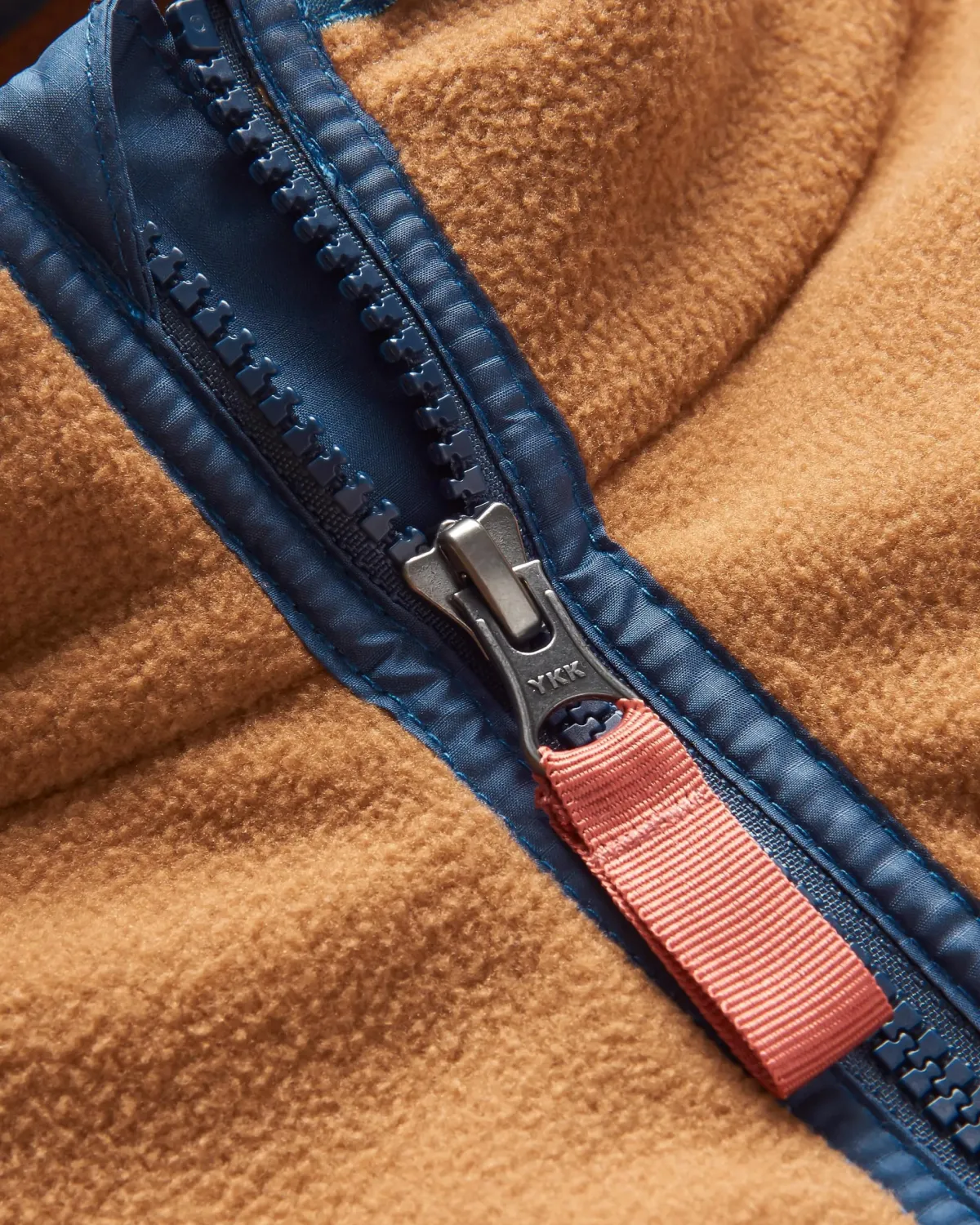 Fleece|Fleece|Passenger Set Off Recycled Polar Quarter Zip Fleece - Toffee/Blue Steel Toffee/BlueSteel