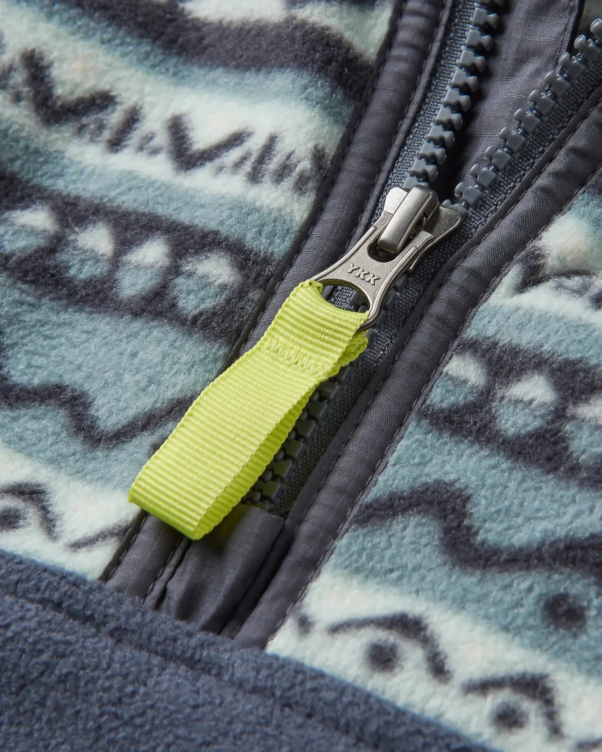 Fleece|Fleece|Passenger Set Off Recycled Polar Quarter Zip Fleece - Mountain Geo Stormy Sea MountainGeoStormySea