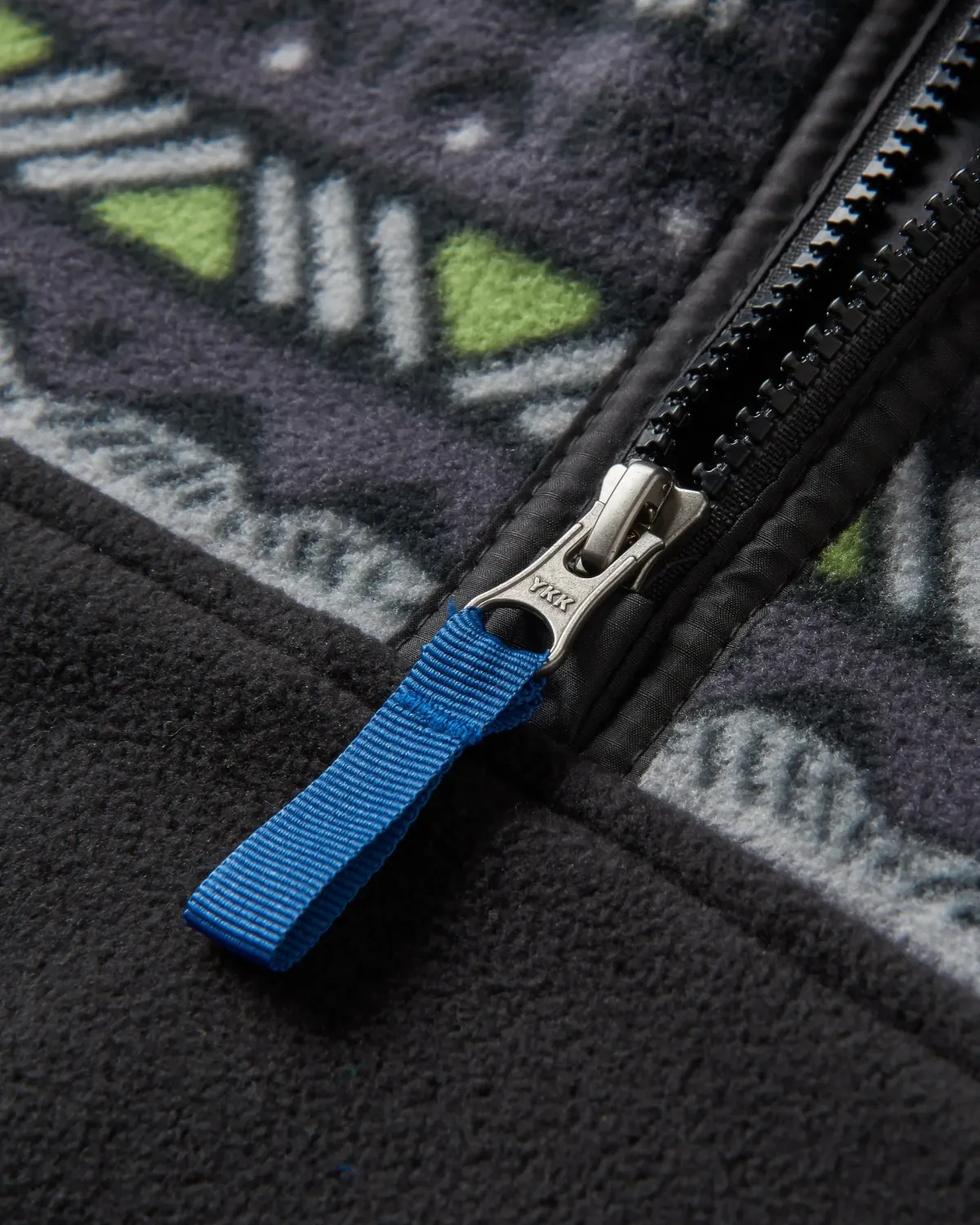 Fleece|Fleece|Passenger Set Off Recycled Polar Quarter Zip Fleece - Mountain Geo Charcoal MountainGeoCharcoal