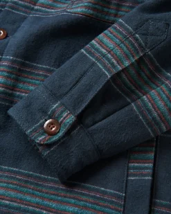 Shirts|Shirts|Passenger Sherwood Check Hooded Shirt Jacket - Black Stripe BlackStripe