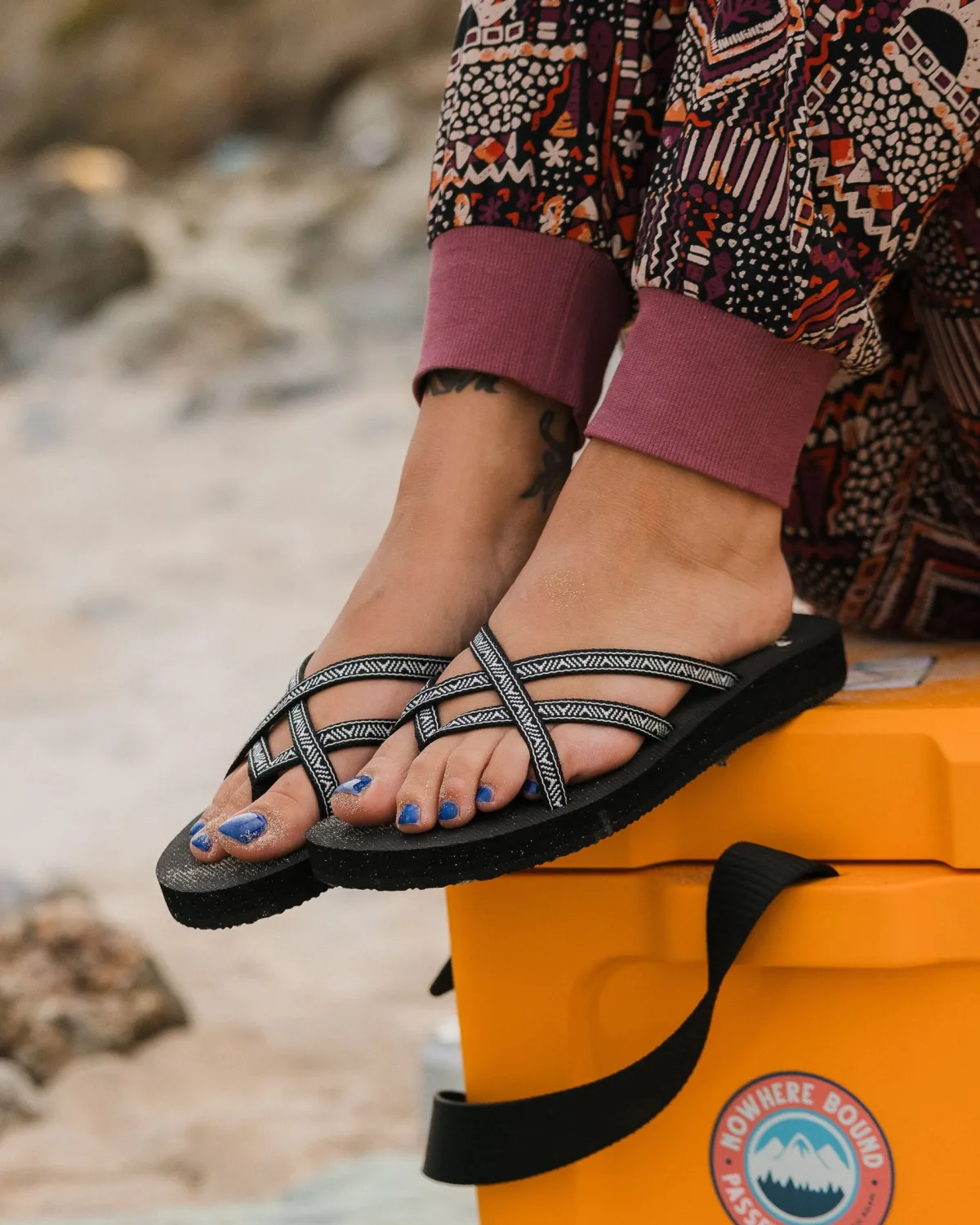 Footwear|Flip Flops & Sandals|Passenger Siren Sandal - Trail Monochrome TrailMonochrome