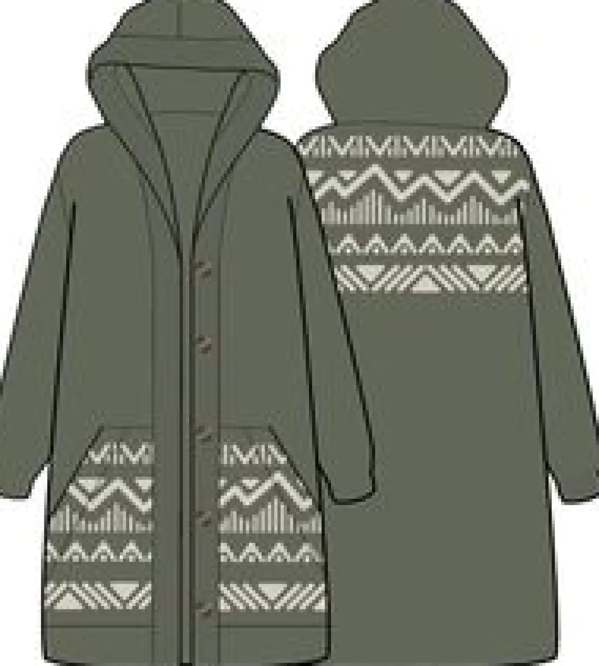 Knitwear|Sweaters|Passenger Snoozle Recycled Knitted Hooded Cardigan - Rain Forest RainForest