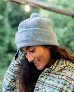 Beanies|Beanies|Passenger Snow Recycled Sherpa Beanie - Blue Fog BlueFog