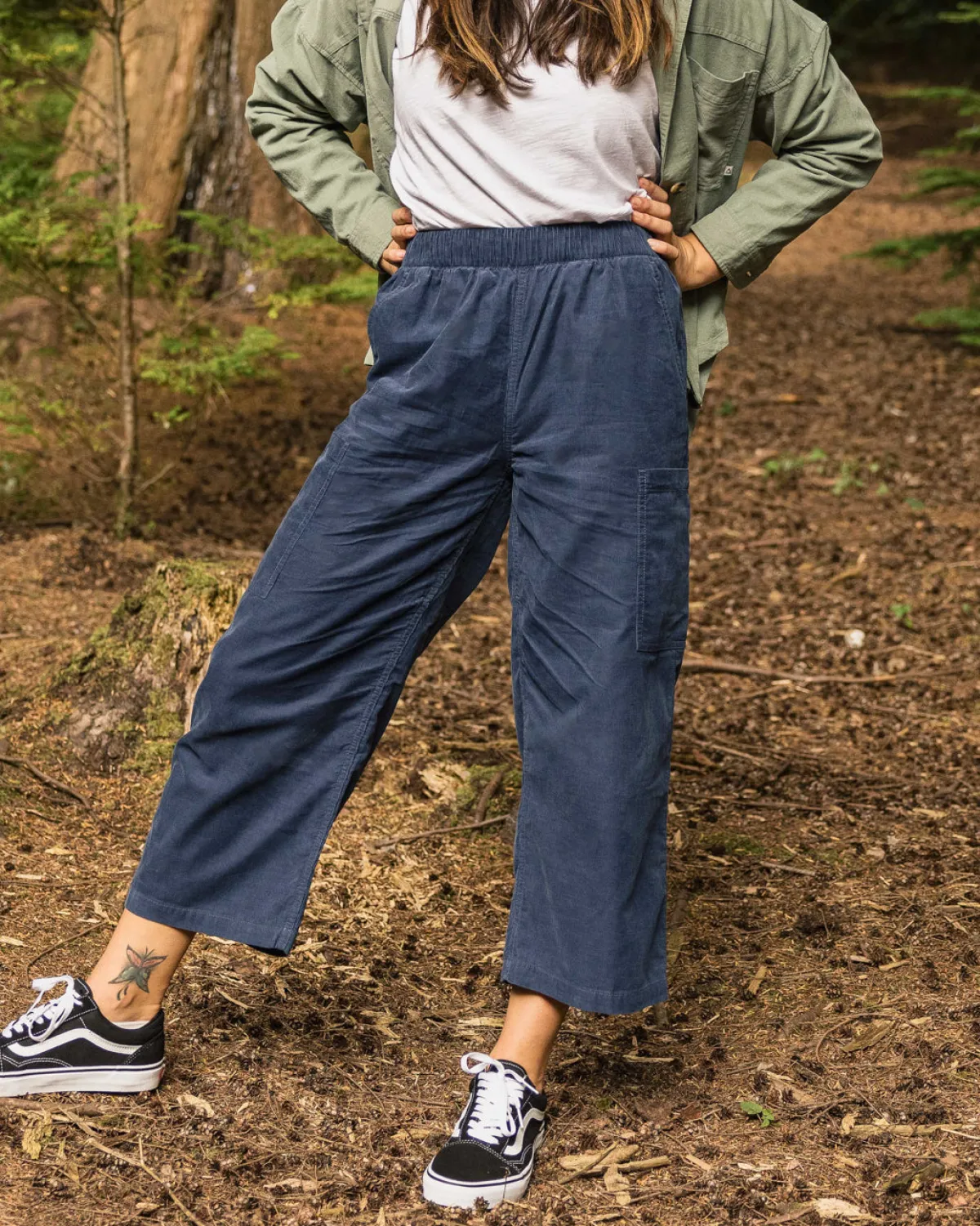Pants|Passenger Someday 2.0 Organic Corduroy Crop Pants - Dark Denim DarkDenim