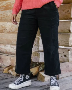 Pants|Overalls & Pants|Passenger Someday Organic Cotton Corduroy Cropped Pant - Black