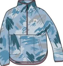 Fleece|Fleece|Passenger Sorrel Recycled Polar Fleece - Abstract Mountain Blue Fog AbstractMountainBlueFog