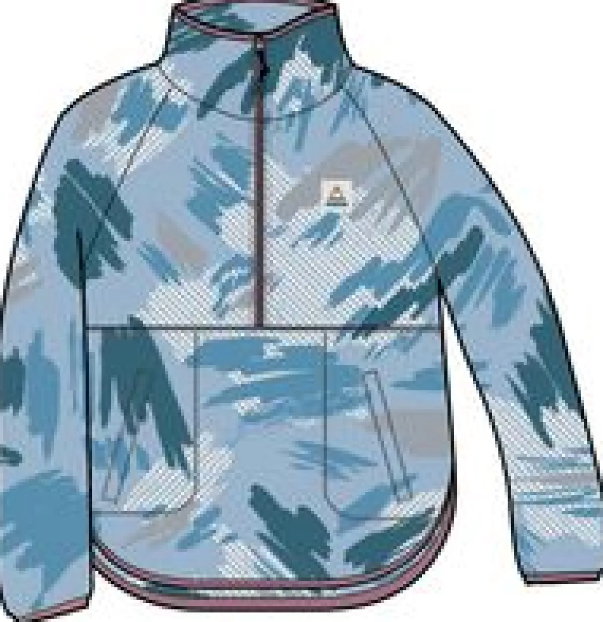 Fleece|Fleece|Passenger Sorrel Recycled Polar Fleece - Abstract Mountain Blue Fog AbstractMountainBlueFog