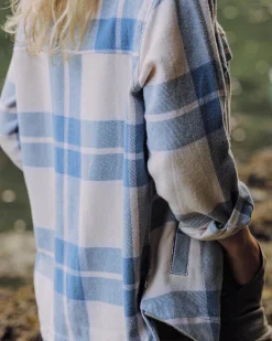Shirts|Shirts|Passenger Stella Organic Cotton Long Sleeve Shirt - Provincial Blue Check ProvincialBlueCheck