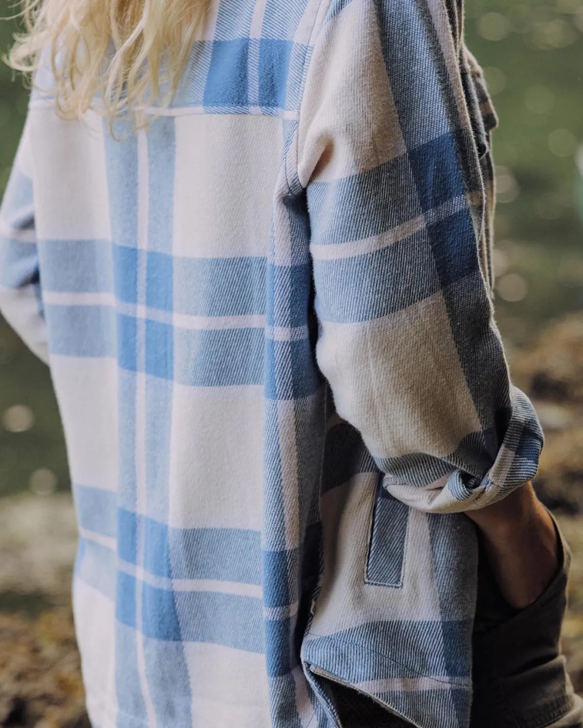Shirts|Shirts|Passenger Stella Organic Cotton Long Sleeve Shirt - Provincial Blue Check ProvincialBlueCheck