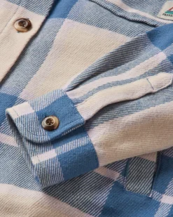 Shirts|Shirts|Passenger Stella Organic Cotton Long Sleeve Shirt - Provincial Blue Check ProvincialBlueCheck
