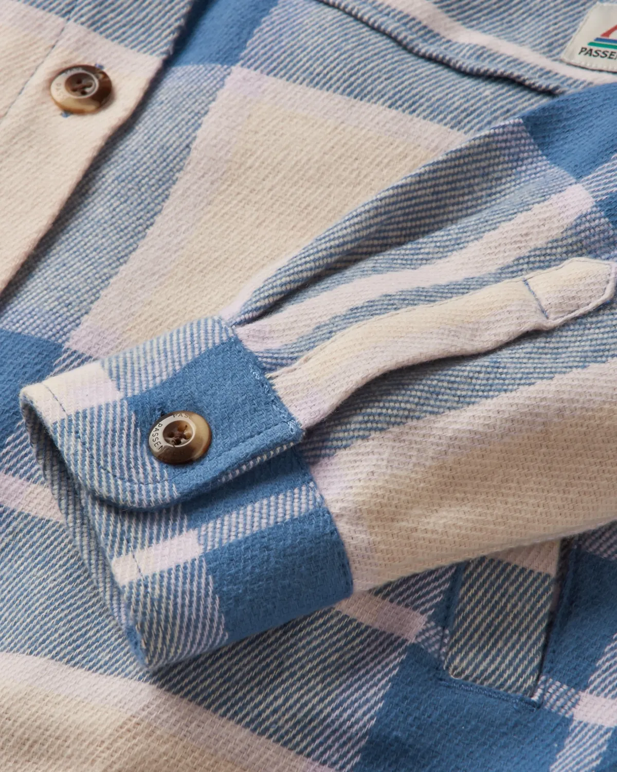 Shirts|Shirts|Passenger Stella Organic Cotton Long Sleeve Shirt - Provincial Blue Check ProvincialBlueCheck