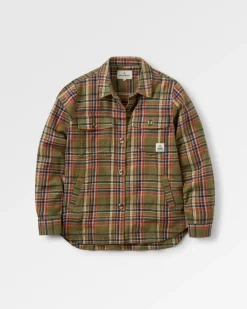 Shirts|Shirts|Passenger Stella Organic Cotton Long Sleeve Shirt - Khaki Green Check KhakiGreenCheck