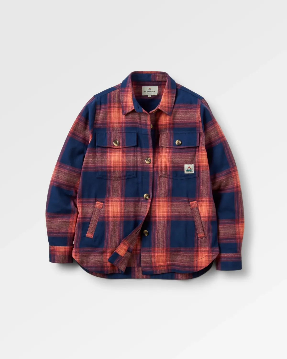 Shirts|Shirts|Passenger Stella Organic Cotton Long Sleeve Shirt - Rich Navy/ Red Ochre Check RichNavy/RedOchreCheck