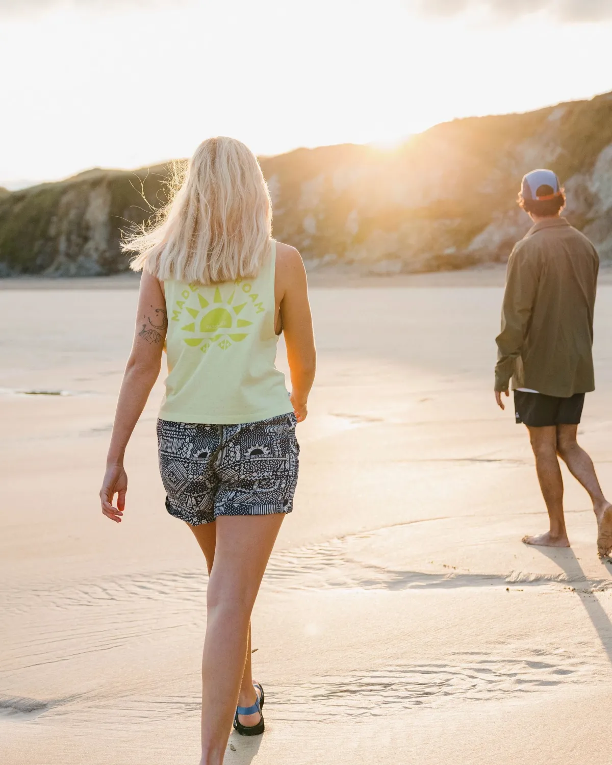 Tank Tops|Passenger Sunburst Organic Tank Top - Soft Lime Juice SoftLimeJuice