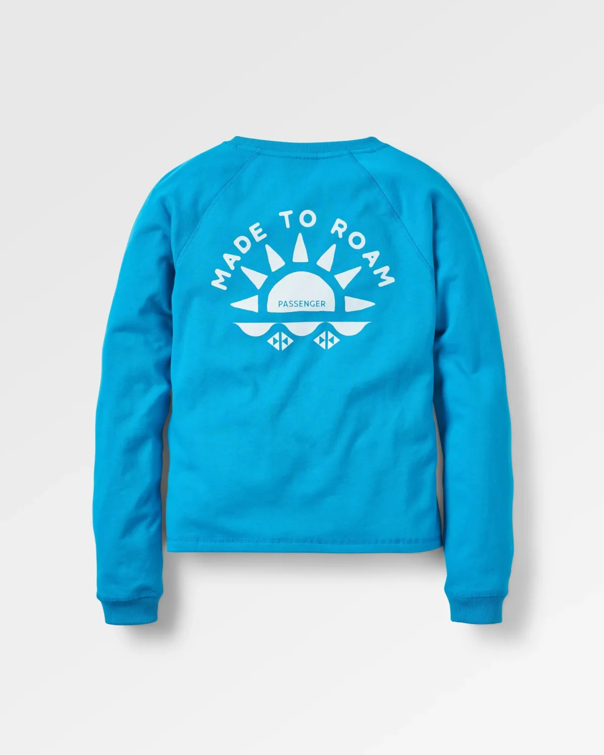 Sweatshirts|Hoodies & Sweatshirts|Passenger Sunburst Recycled Cotton Sweatshirt - Blue Pool BluePool
