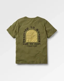 T-Shirts & Tank Tops|T-Shirts & Tank Tops|Passenger Sundown Recycled Cotton T-Shirt - Khaki Green KhakiGreen