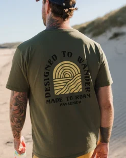 T-Shirts & Tank Tops|T-Shirts & Tank Tops|Passenger Sundown Recycled Cotton T-Shirt - Khaki Green KhakiGreen
