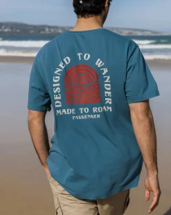 T-Shirts & Tank Tops|T-Shirts & Tank Tops|Passenger Sundown Recycled Cotton T-Shirt - Blue Steel BlueSteel
