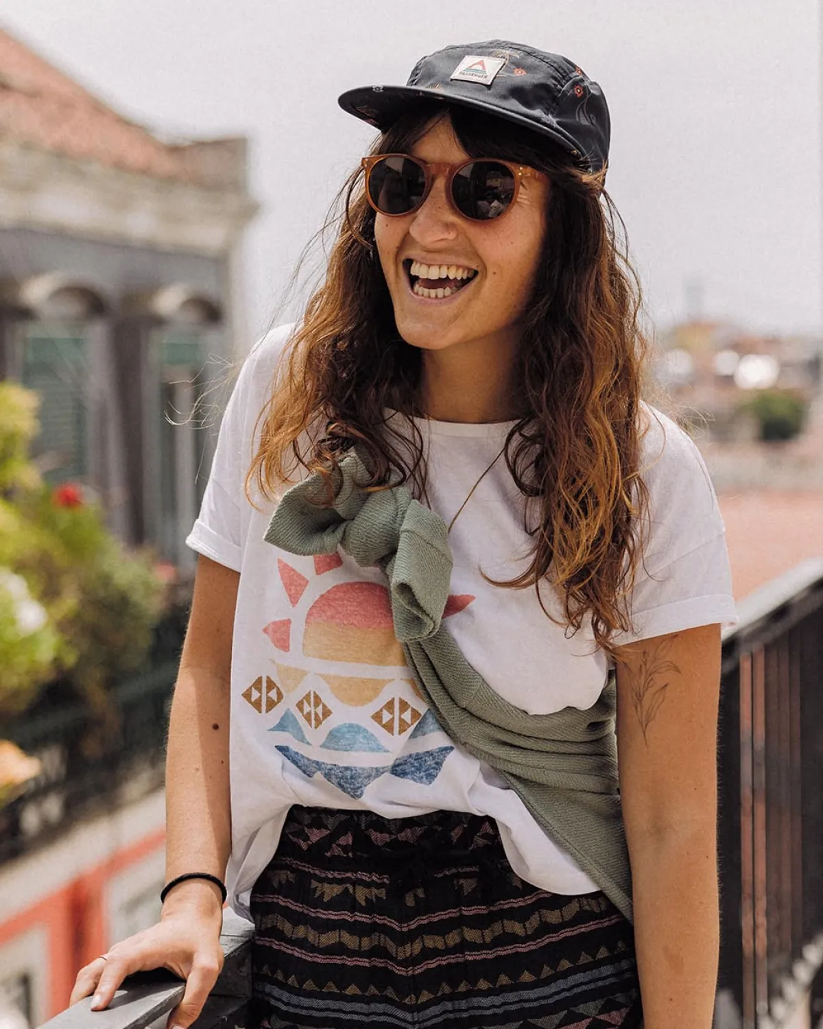 Tops & T-Shirts|Passenger Sunray Recycled Cotton T-Shirt - White