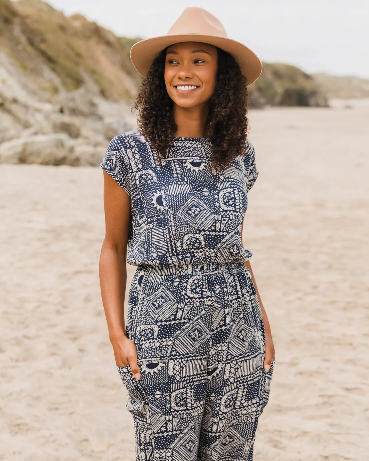 Pants|Jumpsuits & Playsuits|Passenger Thimbleberry Jumpsuit - Vintage Patchwork Navy VintagePatchworkNavy