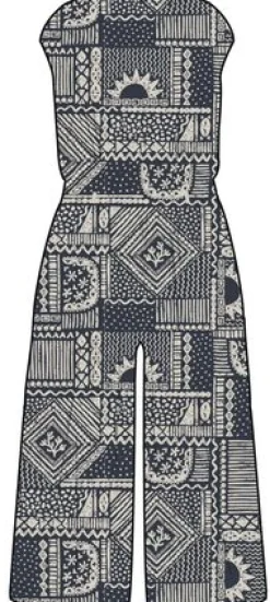 Pants|Jumpsuits & Playsuits|Passenger Thimbleberry Jumpsuit - Vintage Patchwork Navy VintagePatchworkNavy
