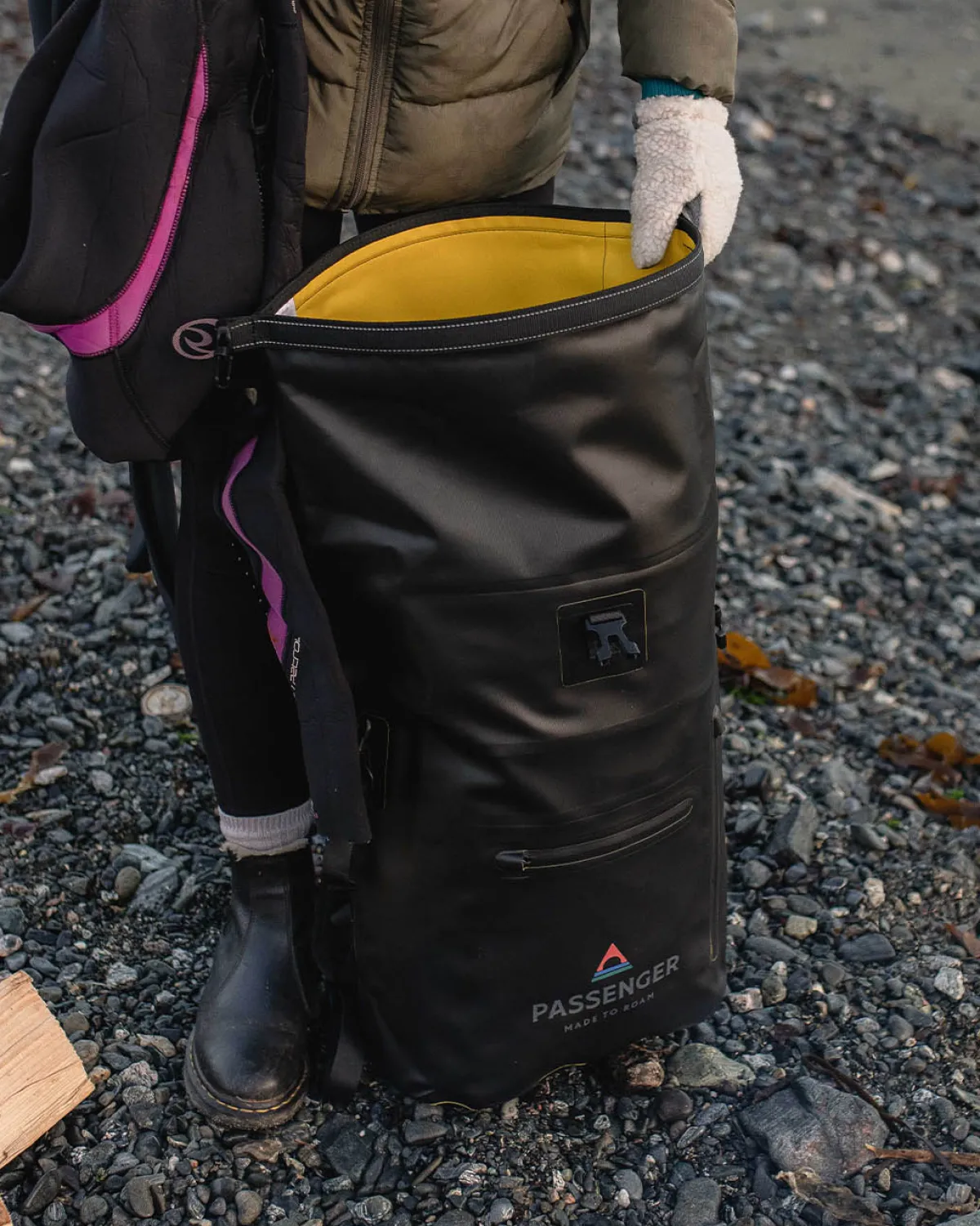 Backpacks|Dry Bags|Passenger Tide 25 Liter Recycled Dry Bag Backpack - Black