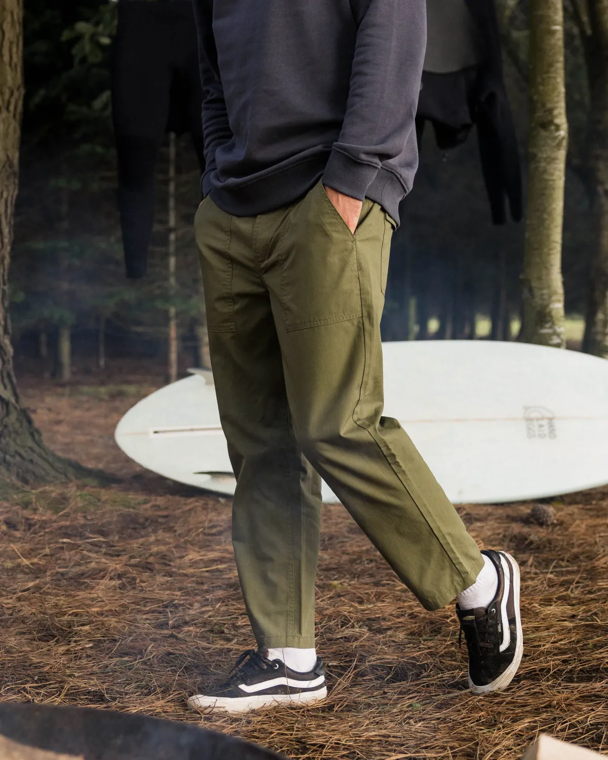 Pants|Passenger Timeless Crop Pant - Khaki Green KhakiGreen
