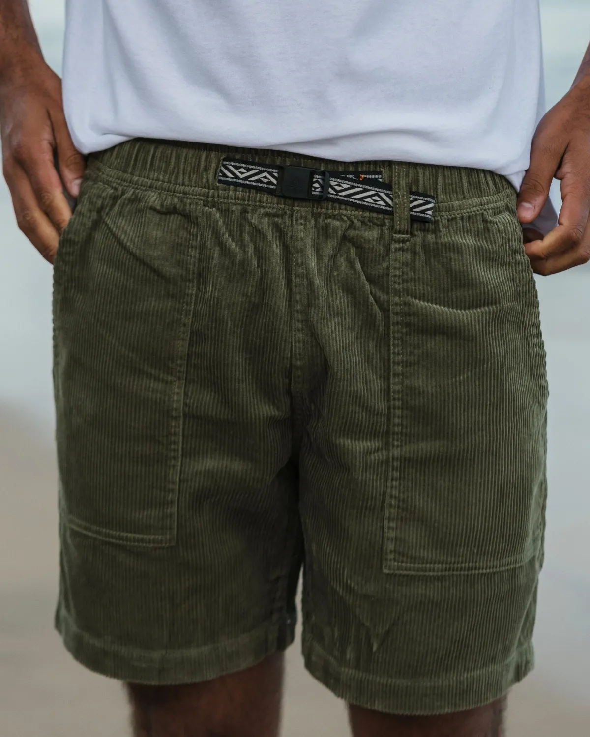 Shorts|Shorts|Passenger Topanga Cord Short - Khaki Green KhakiGreen