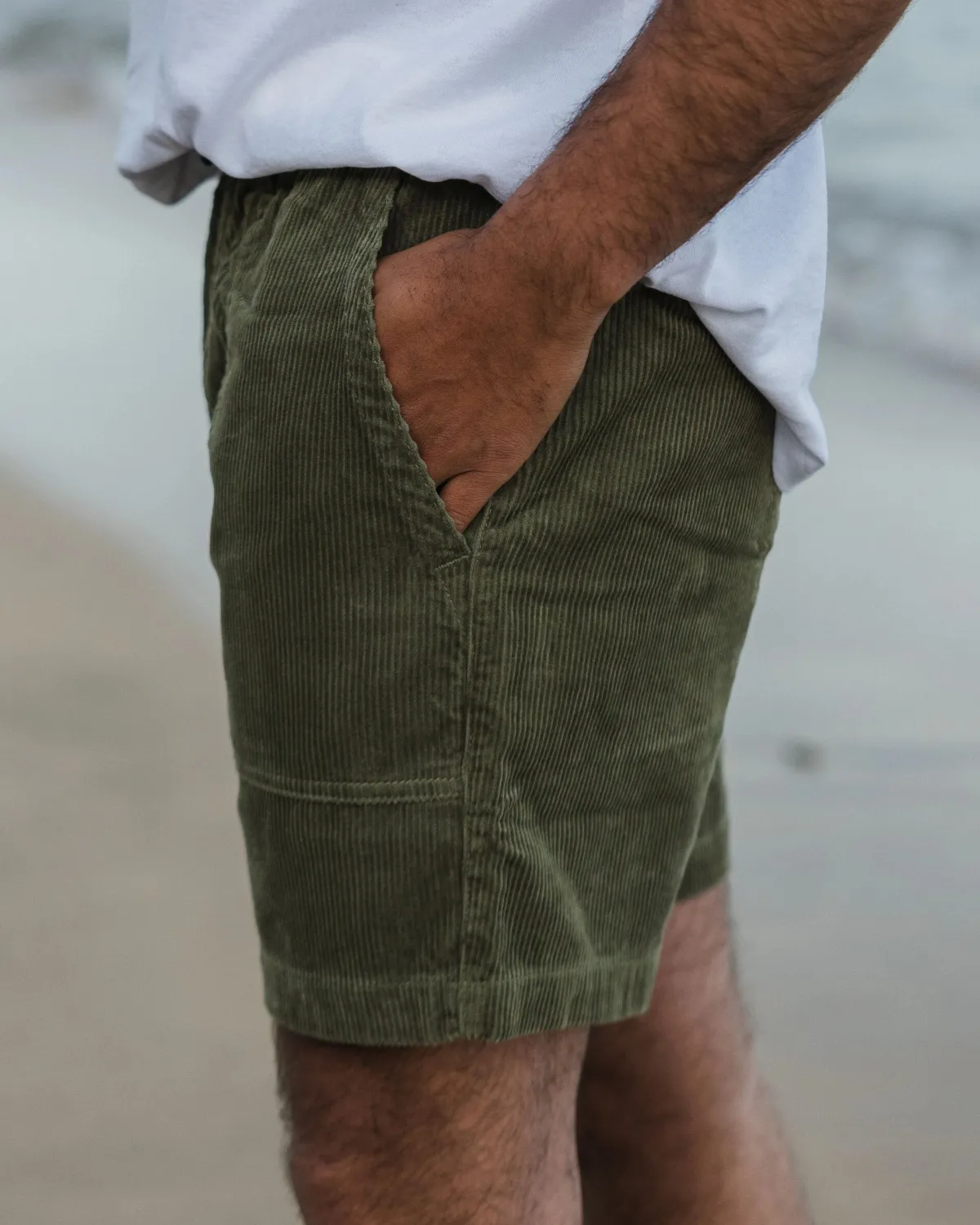 Shorts|Shorts|Passenger Topanga Cord Short - Khaki Green KhakiGreen