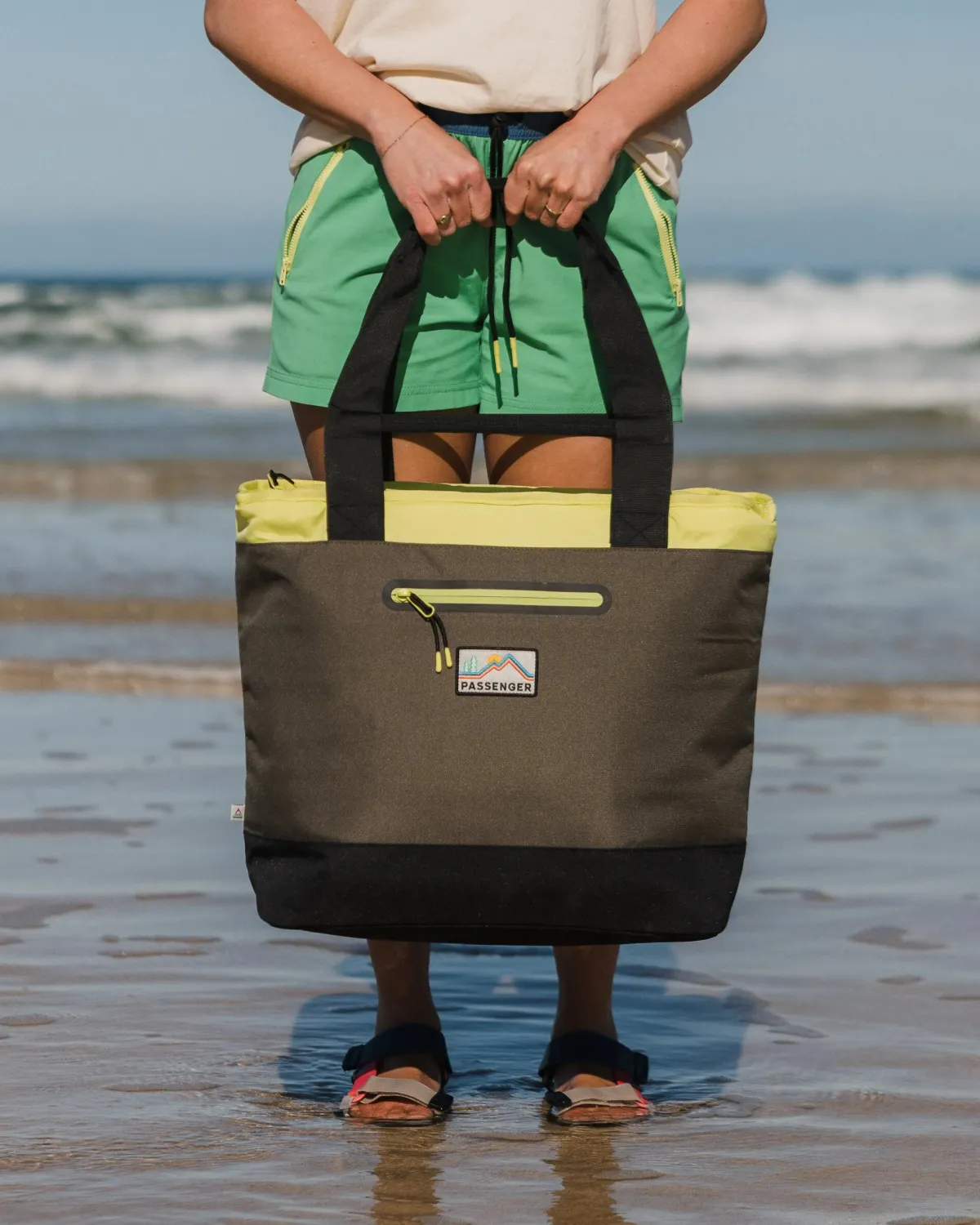 Storage & Coolers|Passenger Tote Recycled Cooler Bag - Khaki Green Multi KhakiGreenMulti