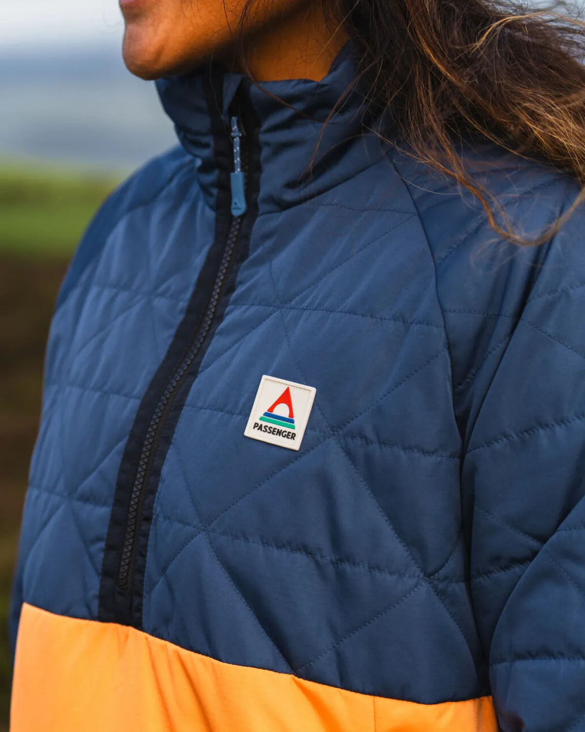 Insulated|Outdoor Active|Passenger Trace Recycled Thermore Insulated Jacket - Dark Denim/ Apricot DarkDenim/Apricot