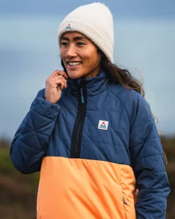 Insulated|Outdoor Active|Passenger Trace Recycled Thermore Insulated Jacket - Dark Denim/ Apricot DarkDenim/Apricot