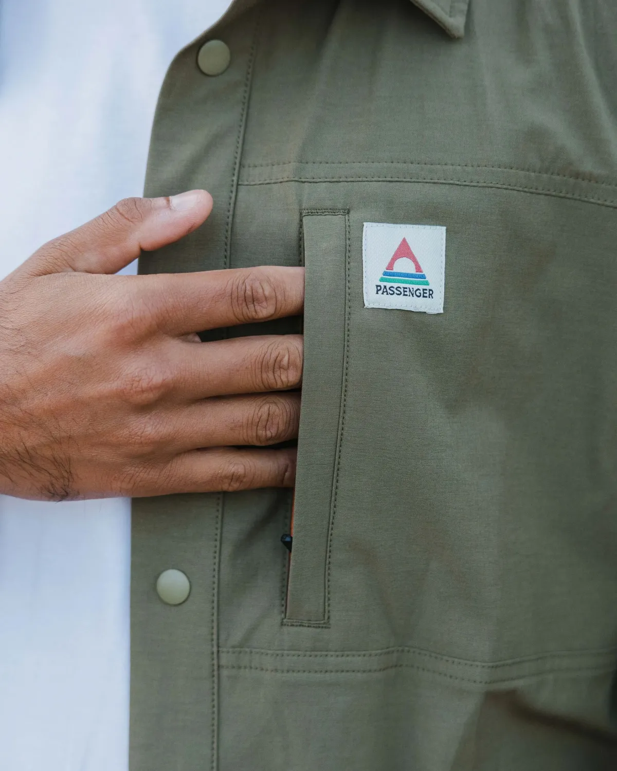 Tops|Shirts|Passenger Traveler Long Sleeve Shirt - Khaki Green KhakiGreen