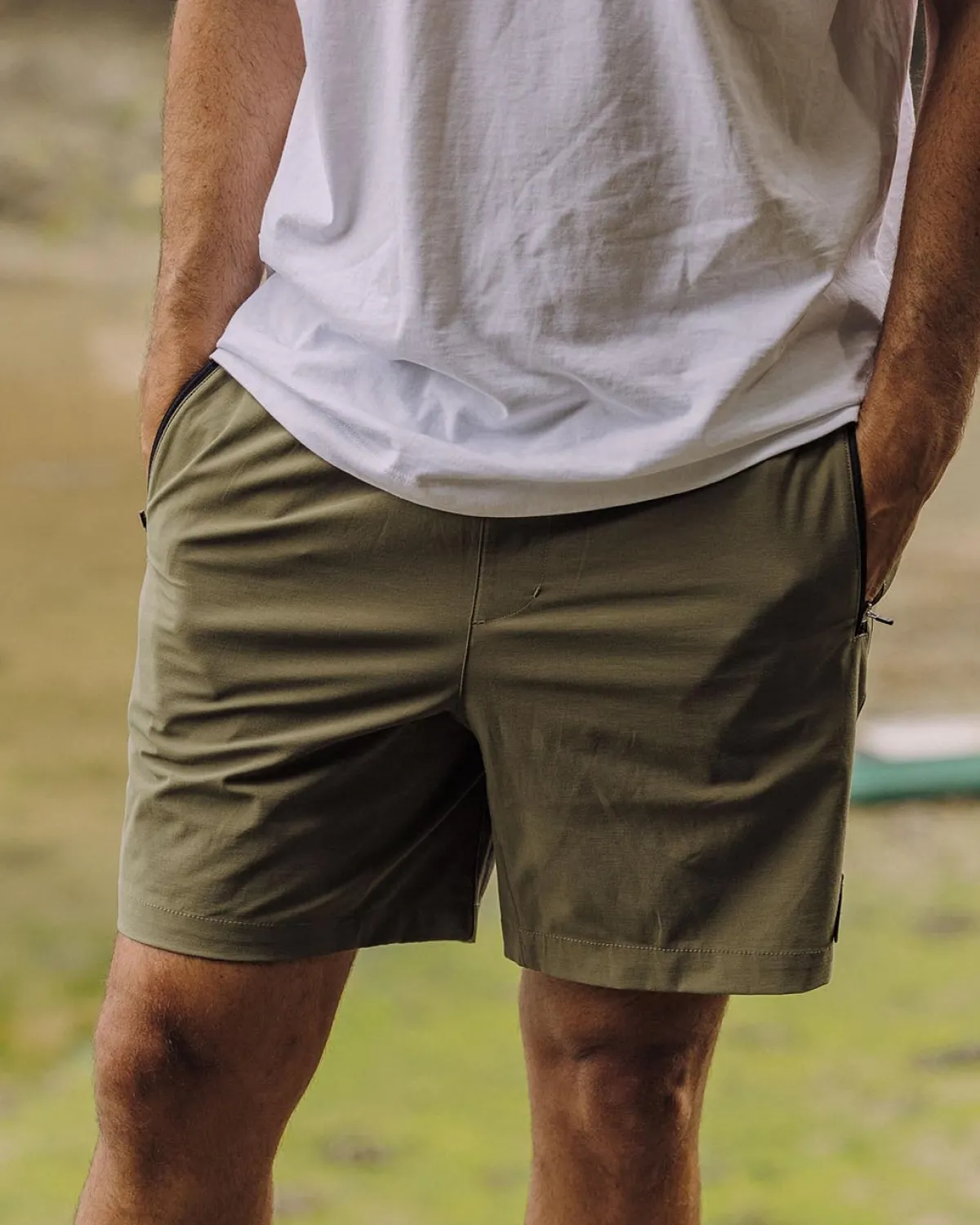 Shorts|Surf Accessories|Passenger Traveller Organic All Purpose Short - Khaki Green KhakiGreen